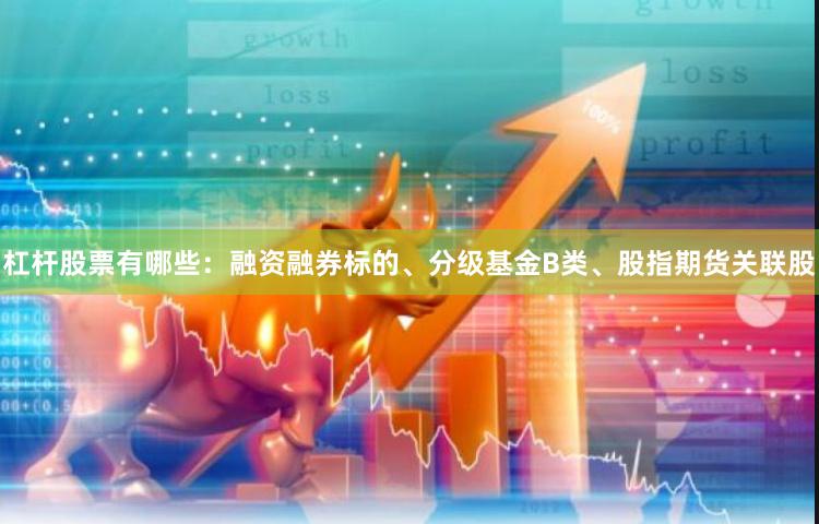 杠杆股票有哪些：融资融券标的、分级基金B类、股指期货关联股